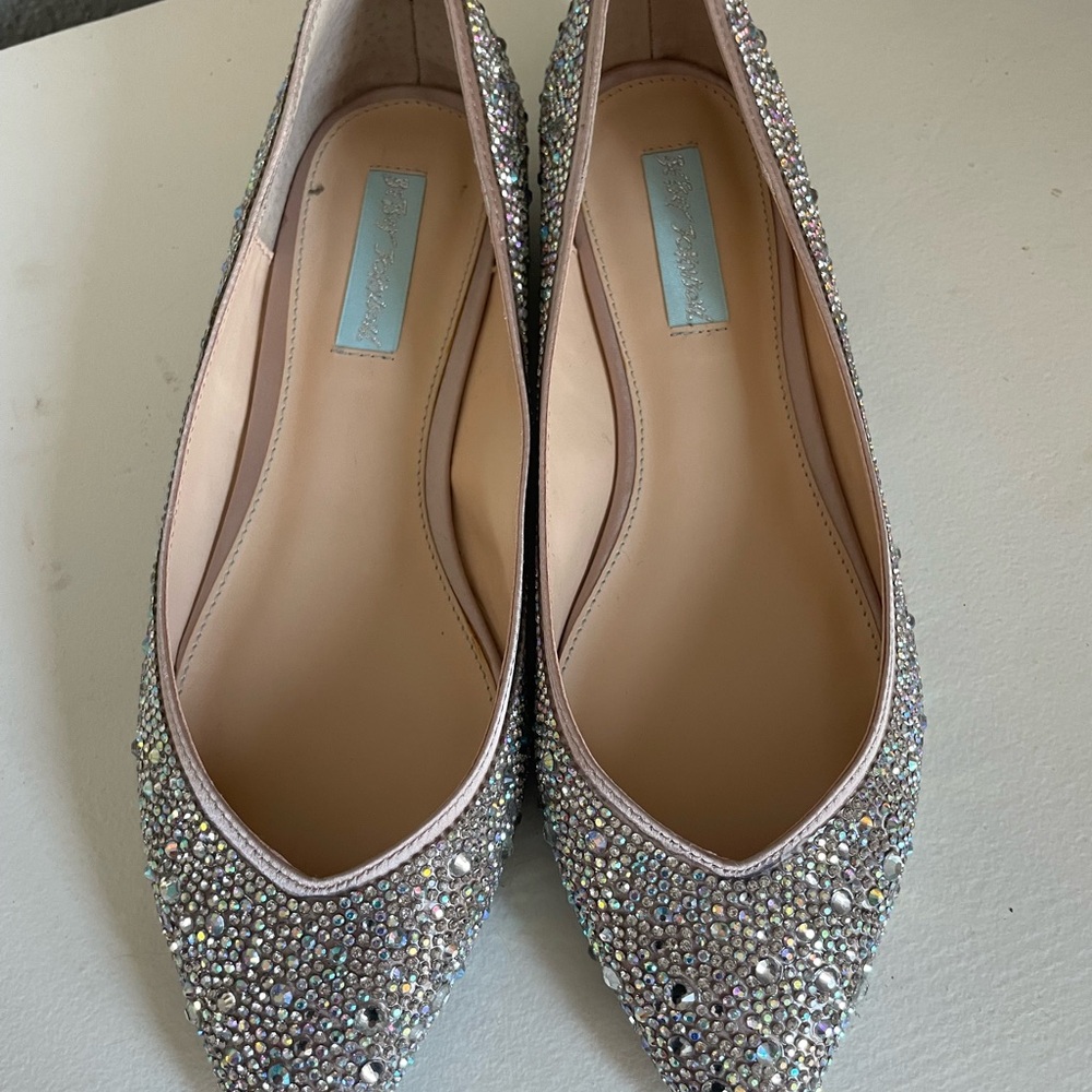 Elegant Silver Embellished Women's Flats